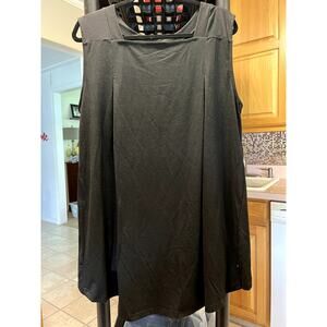 Black tank, square neck in back, A-line, longer in back,XL,$15